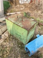 Green Steel Box on Stand