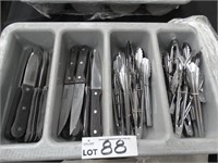 Cutlery Tray, Steak Knives & Mini Tongs