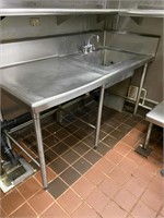 Stainless steel sink 65"x 30"x34"