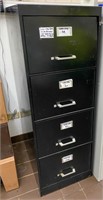 Black 4 drawer Metal filing cabinet