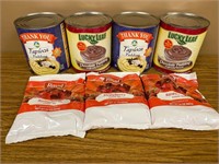 Large Dessert Canned goods and Gelatin packs
