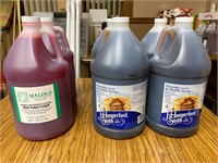 4 Gals Pancake Syrup, 2 Gals Fruit punch syrup