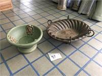 (2) Center Piece Bowls  (Right Side ~ 22"W x18")