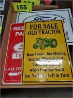 3 X'SD BID FORD & OTHER METAL TRACTOR SIGNS