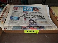 FLAT OF DALE EARNHARDT TRIBUTE NEWSPAPERS