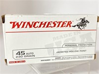 (50) Rounds Winchester 45ACP, 230 gr. JHP