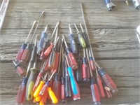 Lot of flat-head screwdrivers