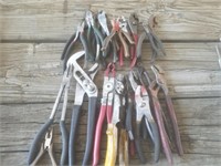 Lot of pliers and  wire cutters
