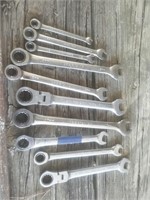 Ratcheting box end wrenches metric