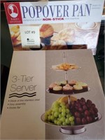 3 Tier Server & Bakers Advantage Popover Pan Set