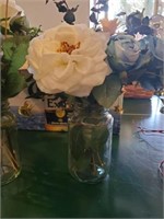 Decorative Silk Flowers with Vases