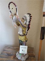 Indian Chief with Dream Catcher 21" Tall