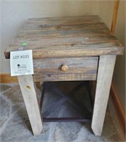 Wooden End Table with 1 Drawer