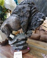 Buffalo Figurine, 20.5" Tall