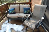 Whicker Outdoor Love Seat & Swivel Chair