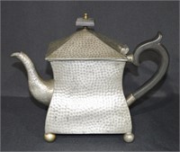 Vintage Hammered English Pewter Tea Pot