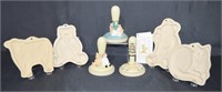 7 pcs Figural Cookie Cutters / Stamps / Molds