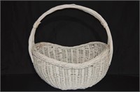 Large Painted Willow Weave Gathering Basket