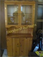 NICE KNOTTY PING UPPER GLASS DOOR CABINET 72in.H