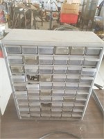 Parts bin with miscellaneous screws bolts and