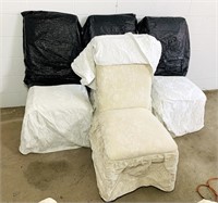 4 matching Padded chairs w/ Covers