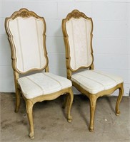 2 Matching Wood/Padded Chairs, by Byrd