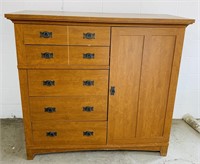 Dresser w/Side Cabinet, 54” w x 22” d x 50” H,