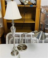 2 Stainless Steel Lamps, Both Very Nice