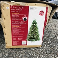 7.5 ft pre-lit GE Christmas Tree- not tested