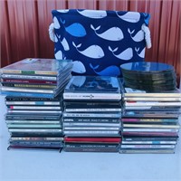 Whale tote with CDs