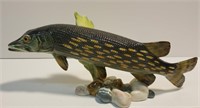 Vintage large Goebel pike fish porcelain figurine