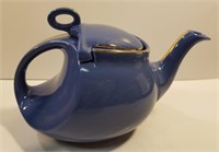 Vintage blue Hall pottery 6 cup teapot