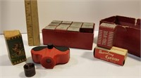 Vintage toy Cine Vue with movie shorts in boxes