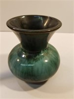 Vintage BMP small green glazed pottery vase