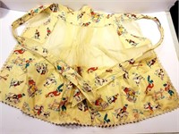 Vintage 1950s little girls cowboy Western apron