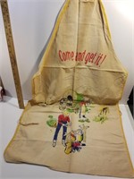 Vintage Western cowboy motif outdoor apron