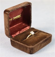 14k Yellow Gold & Diamond Engagement Ring