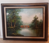 816 - BEAUTIFUL FRAMED COUNTRY SCENE