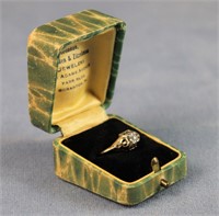 Antique 14k Yellow Gold & Diamond Engagement Ring