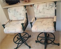 816 - PAIR OF TALL PADDED CHAIRS