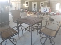 Patio table with four chairs: chairs need repair