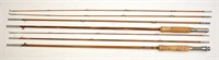 TWO VINTAGE SPLIT BAMBOO FLY FISHING RODS
