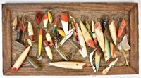 VINTAGE FISHING LURE DISPLAY