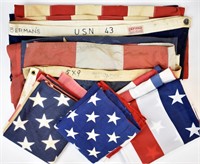 ASSORTED VINTAGE UNITED STATES FLAGS