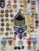 ASSORTED MILITARY INSIGNIA & MORE