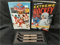 NHL Hockey Trivia Books & Three Pen Set in box