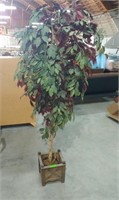 Decorative artificial Tree- wooden plant Box-