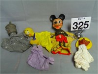 Vintage Gund Mickey Mouse Puppet and Others