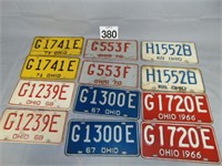 Ohio License Plates Set  1966-1971