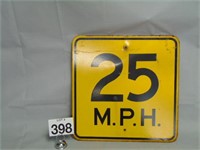 25 MPH  Speed Sign 18x18